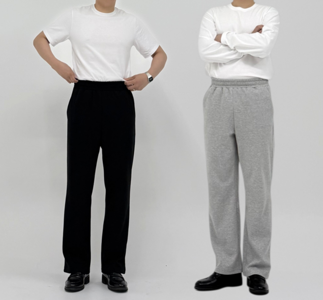 국내생산 롱/숏 스트레이트핏 트레이닝 팬츠 라루루스튜디오 자체제작 남자 츄리닝 바지 키큰남자바지 키작남바지