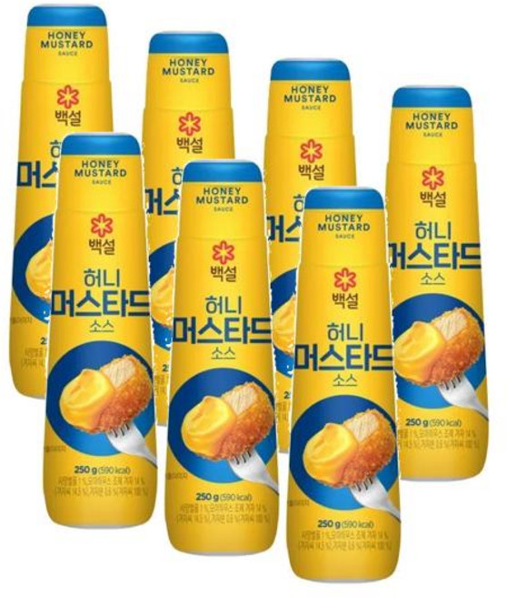 CJ 백설 허니머스터드 소스, 250g, 7개