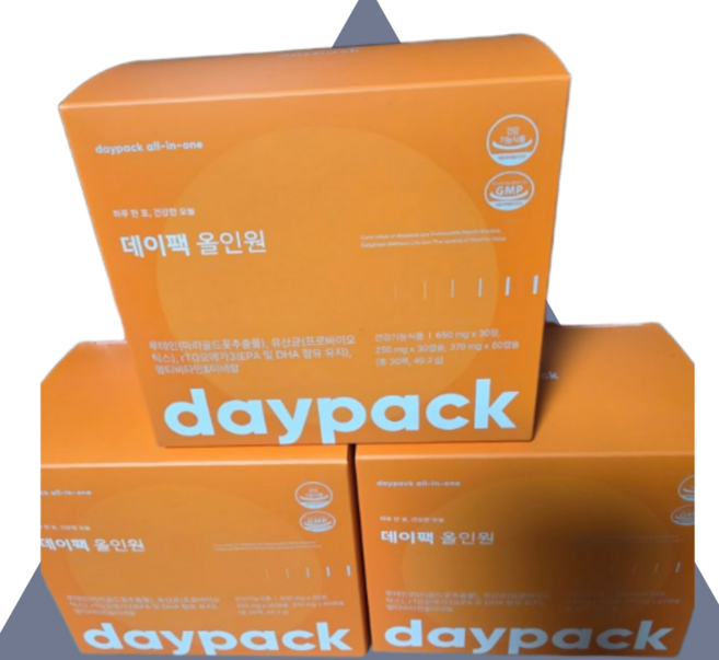 데이팩 올인원 한포영양제 유산균 오메가3 30포 3개, 30회분