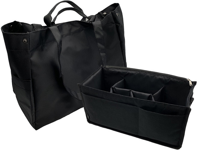 핑구어팩토리 가벼운 폴리 기저귀가방 + 이너백 세트, 블랙