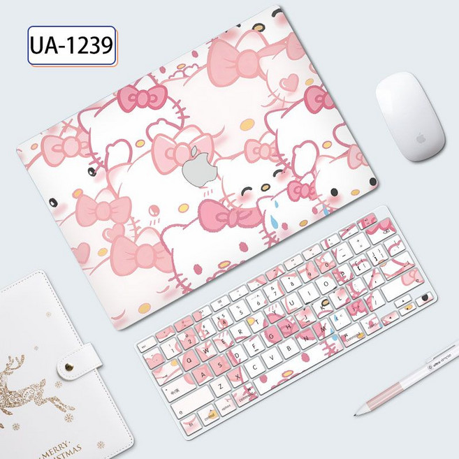 hellokitty키티 애플 키스킨 지문방지 맥북케이스, 3. C 케이스+키스킨