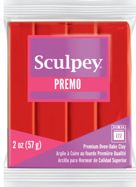 스컬피 프레모 57g (Premo 2oz) 전문가용 폴리머클레이, Cadmium Red Hue(빨강)