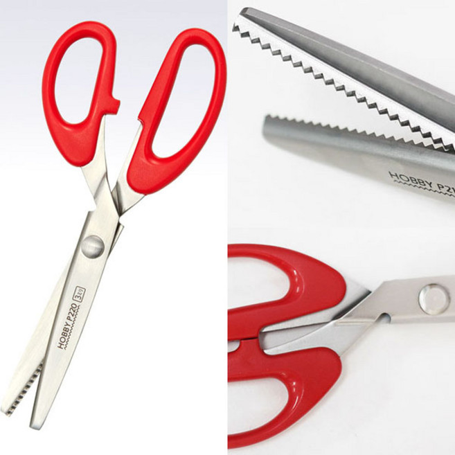 소잉데일리]크로바 핑킹가위 지그재그 재단 장식 원단, 01)핑킹 22cm 36629, 1개