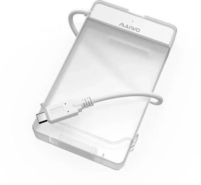 MAIWO 2.5 HDD 인클로저 타입 C USB3.0 외장형 하드 드라이브 케이스 5Gbps SSD 서포트 PC 노트북용 UASP, USB C White, USB C White