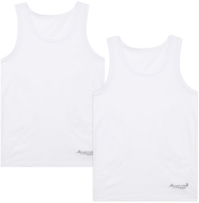 BYC 남아 주니어 베이직 소프트 순면 런닝 2P