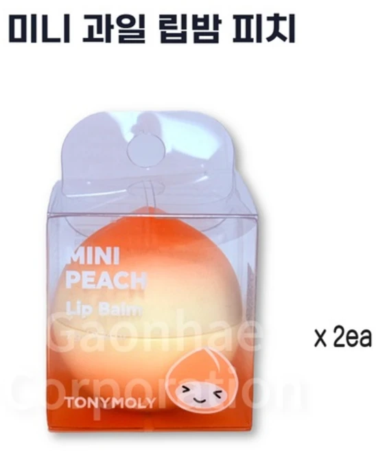 토니모리 미니 과일 립밤, 피치, 7g, 2개 - 쿠팡