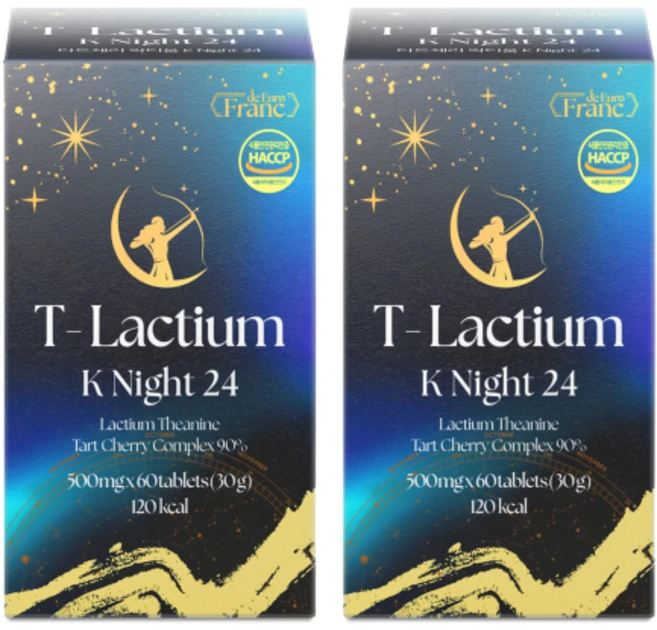 프랑드유로 타트체리 락티움 K Night 24 정 테아닌, 60정, 2개 - 쿠팡