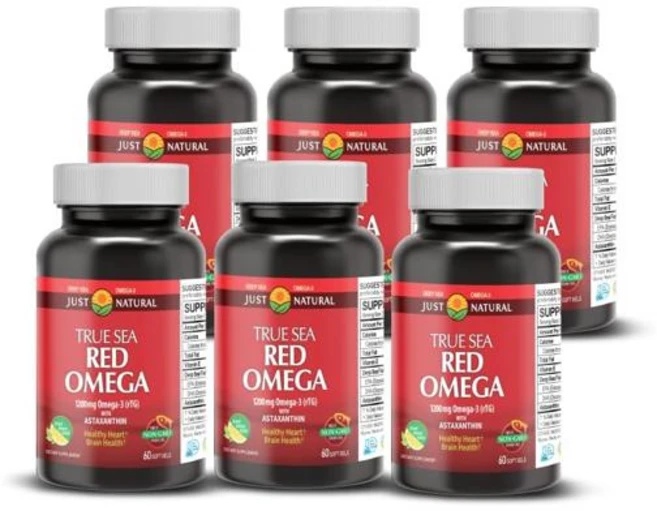 NANOWELL 나노웰 레드 오메가3 아스타잔틴 DHA EPA, 6개, 60정 - 쿠팡