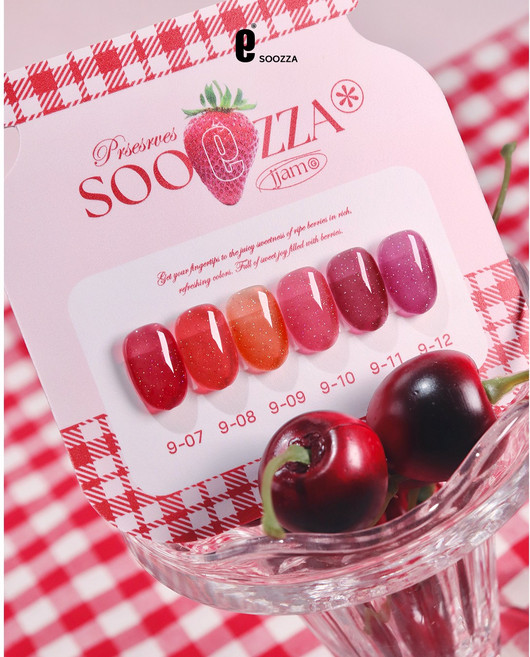 [네일상점] 수짜 쨈 6종 단품 택 1 / 시럽글리터젤 글리터젤 시럽젤 빨강젤 레드네일 네일아트 셀프네일 여름네일 젤네일아트 젤네일, 1개, 10g, 9-08