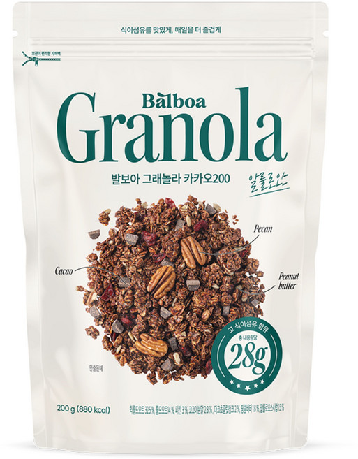 발보아 라이트 그래놀라 카카오, 1개, 200g