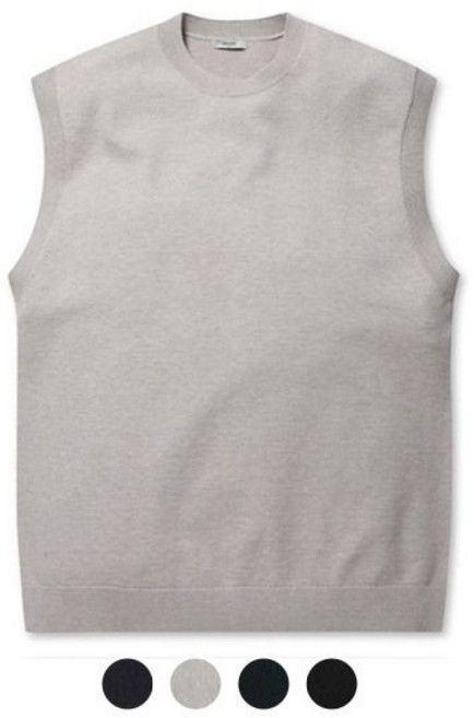 백화점 출고 [패션플러스][폴햄][폴햄] 남성 플레인 세미 오버핏 크루넥 니트_PHD1ES1310