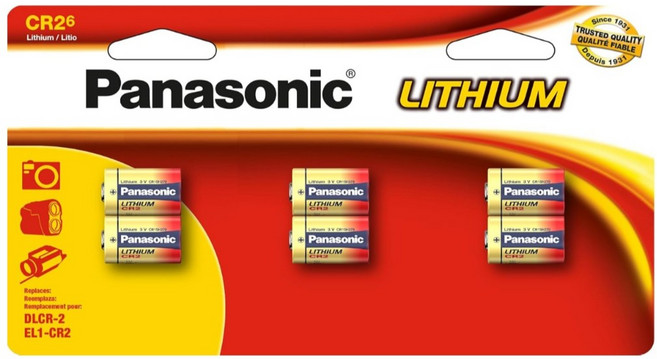 Panasonic 國際牌 CR2 3V 鋰電池 - 拍立得電池, 6顆(盒裝), 1個