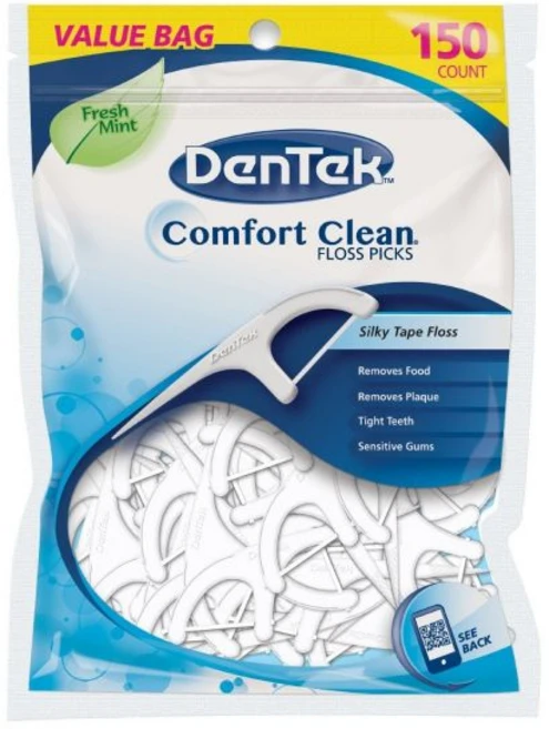 DenTek 치간 칫솔 칫실 덴텍 컴포트 클린 치실 프레시 민트 150 카운트 2팩, 덴텍 컴포트 클린 치실 프레시 민트 150 카운트2팩 - 쿠팡