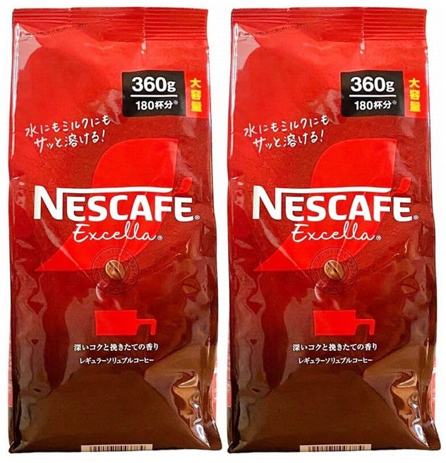 네스카페 네슬레 엑셀라 솔루블 커피 360g x 2봉 리필형 jpcc, 2개, 1개입