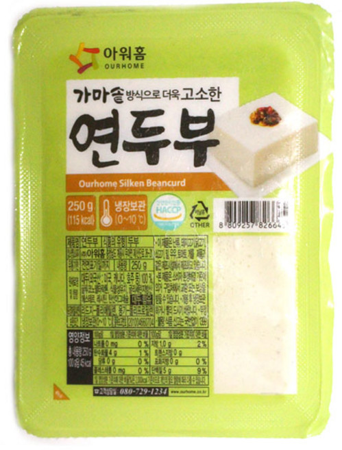아워홈 연두부 250g [냉장포장], 16개