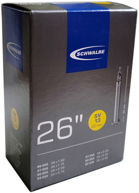 슈발베튜브 SV-13 26x2.25 60mm/자전거튜브 26인치, 1개