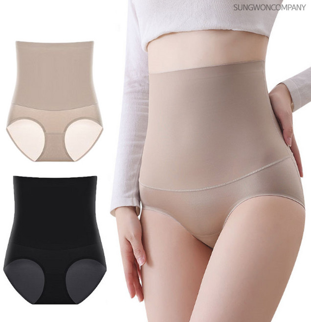 이너퀸 프리수 M-XL 빅사이즈 보정 하이웨스트 심리스 노라인 무봉제 복부 뱃살 똥배 팬티 바디쉐이퍼 1100복부팬티