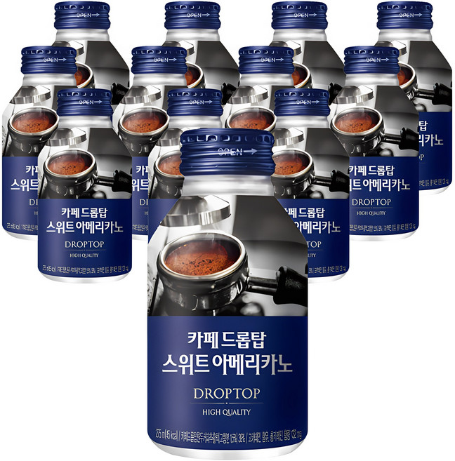 광동제약 카페 드롭탑 스위트 아메리카노, 275ml, 12개