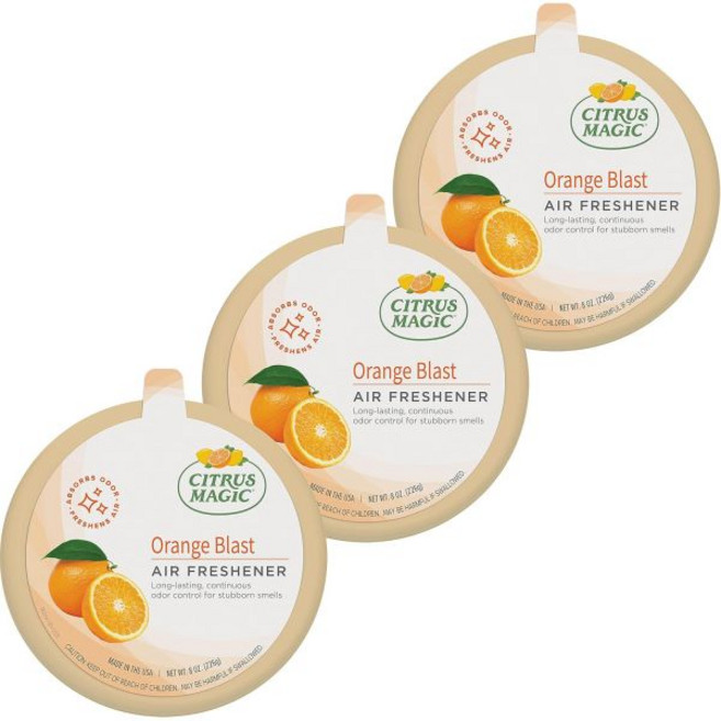 시트러스 매직 냄새 흡수형 고체 방향제 퓨어 리넨 8온스 6팩, 1 Count (Pack of 3), Orange Blast