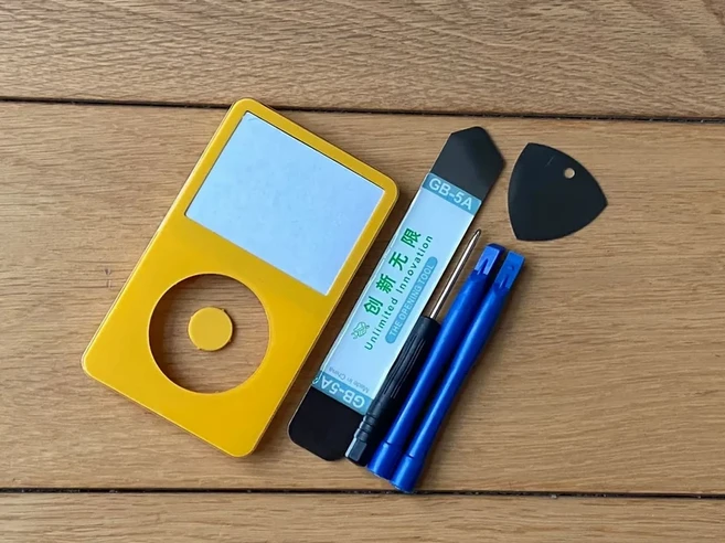 아이팟 클래식 5세대 5.5세대 전면 케이스 패널 30GB 60GB 80GB 비디오 블랙 화이트 투명 퍼플 블루 옐로우, 01 CN, 08 Yellow dot  Tool