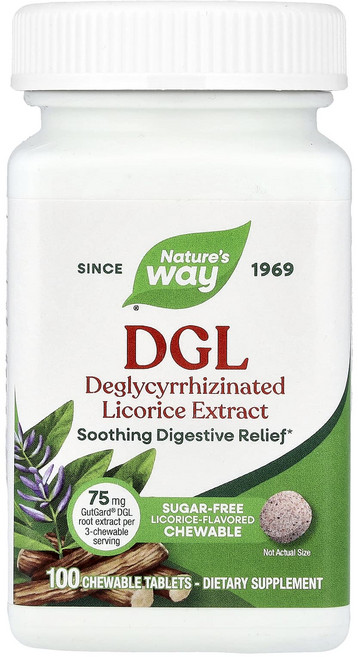네이쳐스웨이 DGL 3:1 글리시리진 성분 감초 추출물 츄어블 100정, 5개