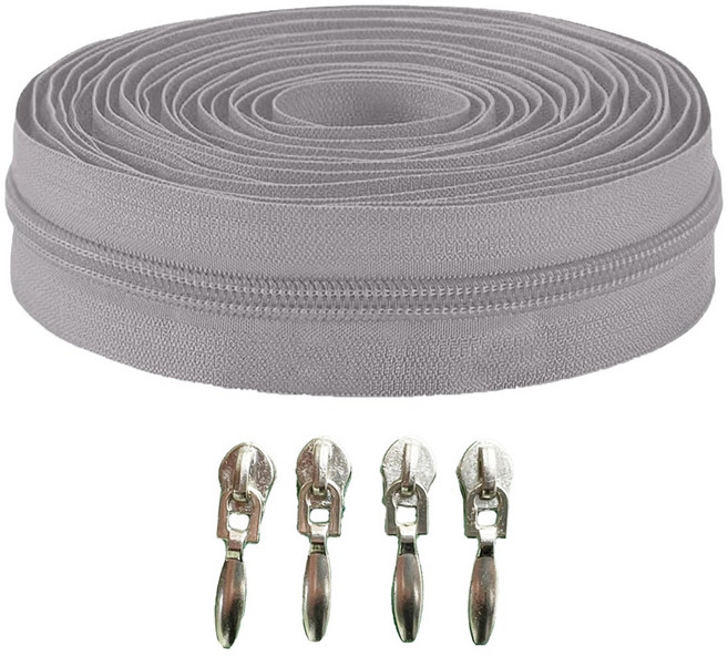 3호나일론 롤지퍼 400cm 3호 링고리슬라이더, 1개, 회색