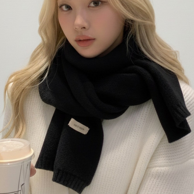 앤아일즈 데일리 소프트 무지 니트 머플러 목도리