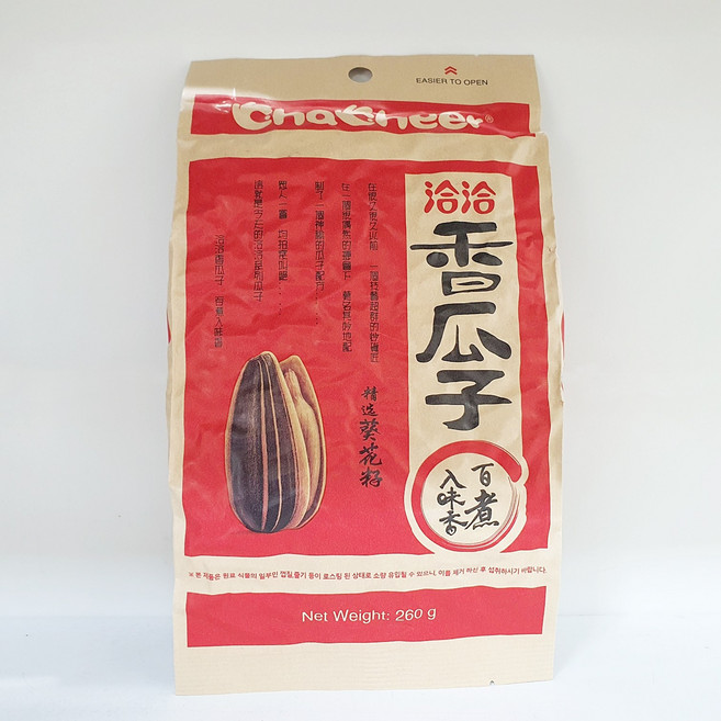 아시아식품 챠챠 오향맛 해바라기씨 꽈즈 260g 6개