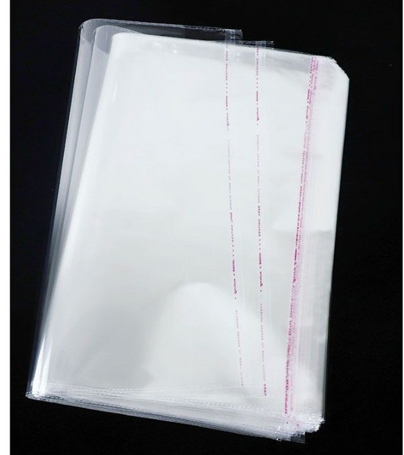 대형 OPP 접착 50cm x 60cm +4cm 100장 투명 폴리백 포장비닐 오피피, 1팩