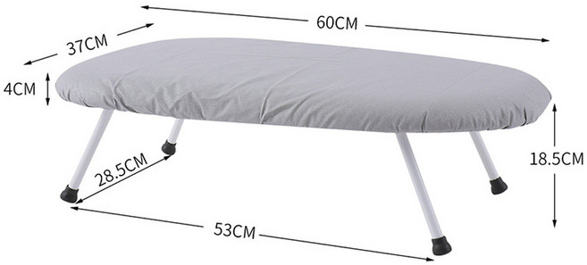 家用子母摺疊熨衣板, 23.6英寸灰色臺式板長60cm
