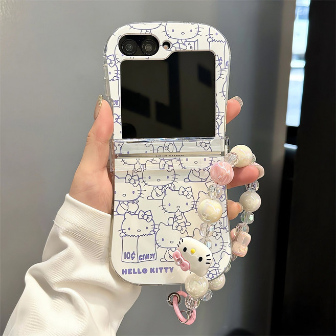 핸드폰케이스 갤럭시 z플립3 z플립4 z플립5 z플립6 힌지보호 휴대폰 온 스크린 라인 고양이