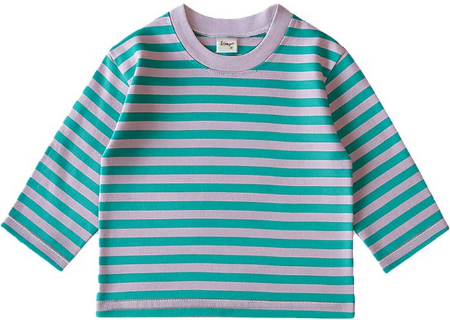 아이크레용 아동용 캔디 스트라이프 긴팔 티셔츠