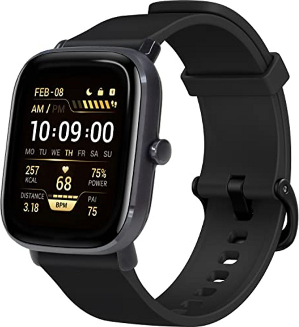 [정규 대리점]Amazfit GTS 2 mini 스마트 워치 일본어 대응 Alexa 대응 5atm 방수 GPS 내장 70 종류 스포츠 모드 음악 수면 스트레스 카메라 착신 통지 Line 앱 통지 bluetooth (블랙)