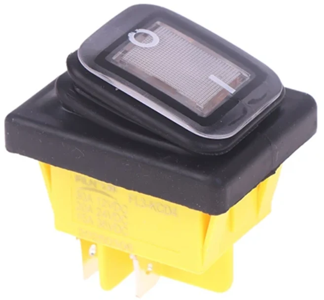 호환 방수 IP65 4핀 DPST 로커 토글 스위치 (LED 포함) 차량 보트 선박용 30A 12V/220V, 10 White 220V 30A