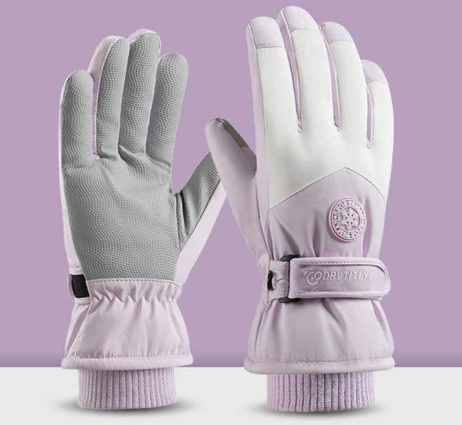 CODRVTITLY 滑雪手套 防寒保暖觸屏手套, 【H164】紫色, 1個