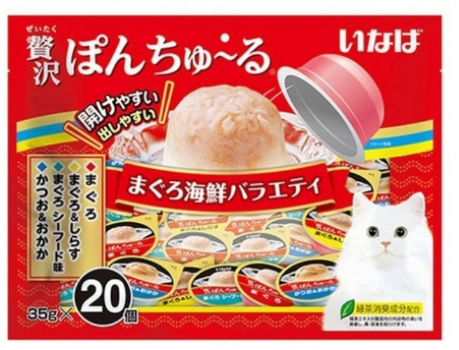 이나바 고양이 제이타크 퐁츄르 간식, 혼합맛(참치/해산물), 700g, 1개