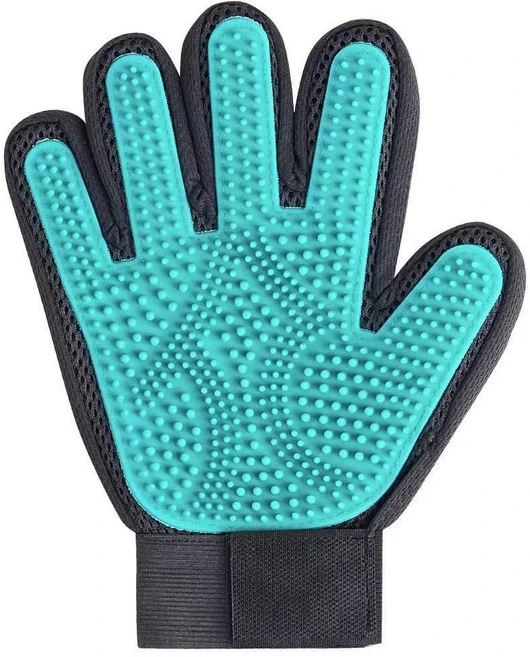 세렌아르 털제거 장갑 반려동물 전용 고양이 강아지 브러쉬 마사지+털관리+빗 기능 올인원 1개, 청록색 - 쿠팡