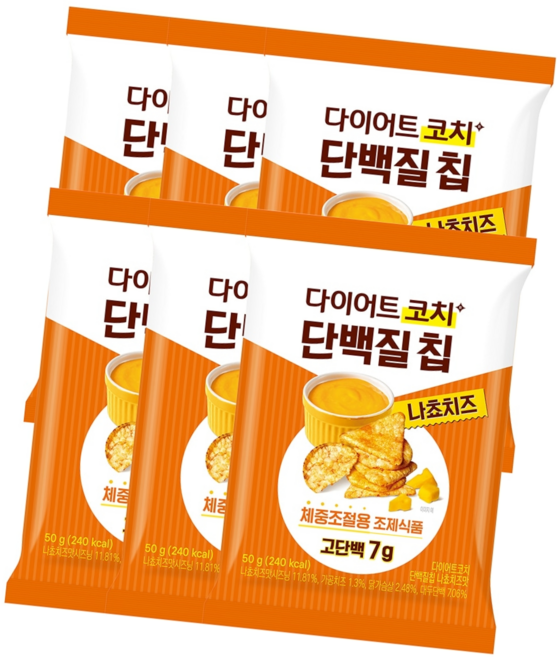 종근당건강 다이어트코치 단백질칩 나쵸치즈, 50g, 12개