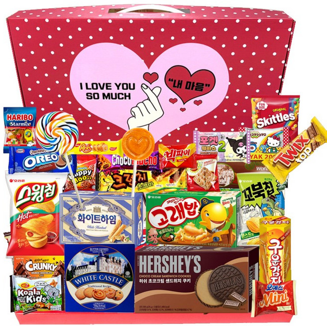 화이트데이 초콜릿 사탕 선물 세트 초대형, 1세트, 발렌타인데이 초대형 초콜릿선물세트