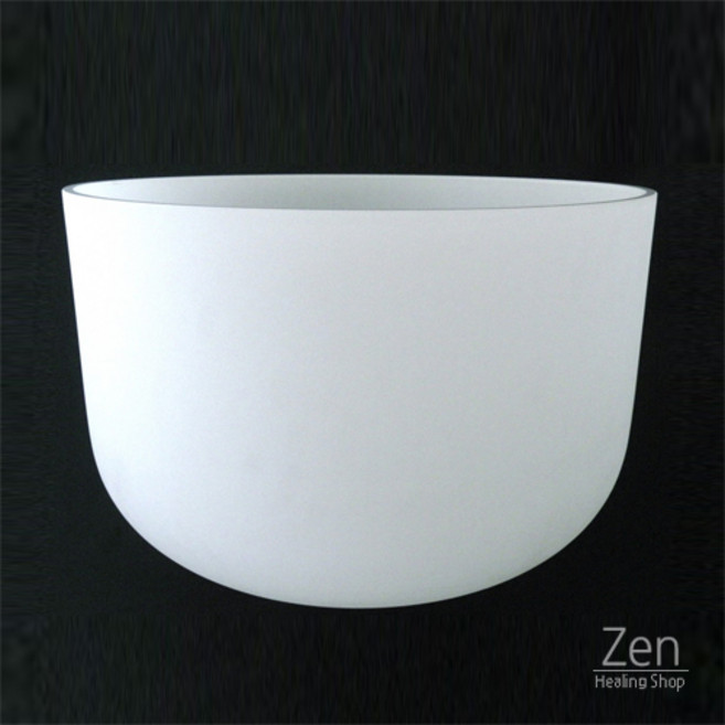 크리스탈 명상주발 싱잉볼(불투명) -10인치 (254mm), 가슴차크라(F), 1개