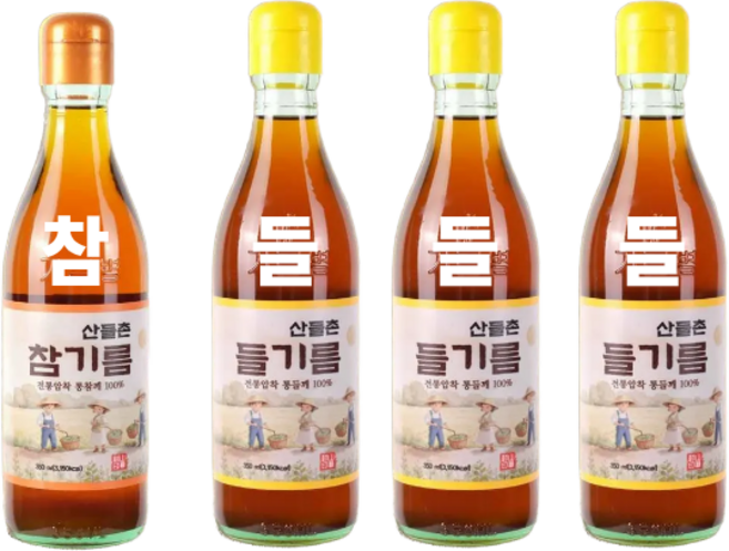 산들촌 참기름(1)+들기름(3), 350ml