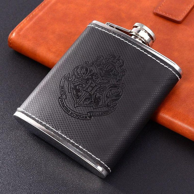 위스키보틀 술병 선물용 야외, 1개, 1ml, 7온스 4온스 검은 머리+깔때기+1잔