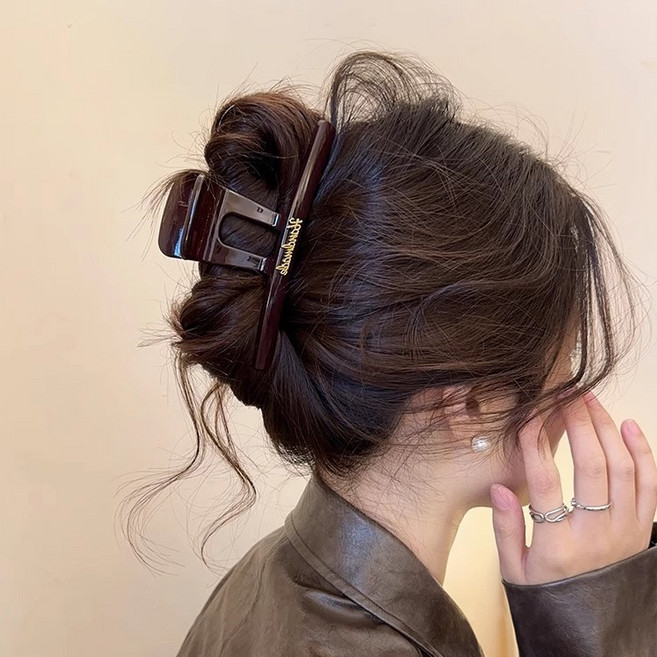 빅 프란츠 올림머리 심플 집게핀 숱 많은 머리 광폭 일자형 헤어집게