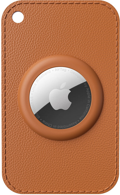 애플 에어태그 카드형 보호 케이스 초슬림 피그먼트 가죽 커버 에어태그2 호환, 1개, 2# 브라운