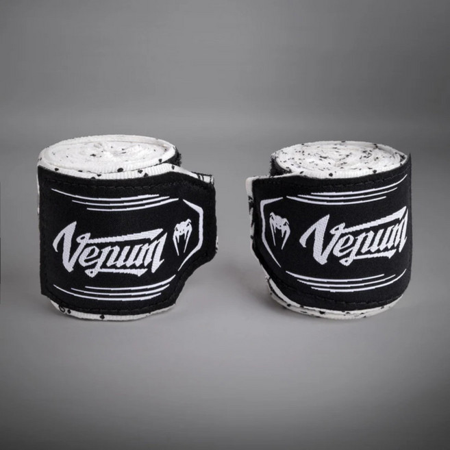 Venum Monogram 핸드랩 화이트블랙 밴디지 4m 1쌍 복싱