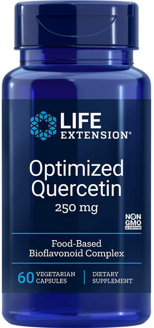 LIFE EXTENSION 優化槲皮素 250mg 素食膠囊, 60錠, 1個