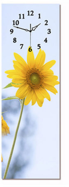 신원액자 디아크 풍수 인테리어 돈들어오는 그림 벽시계 어린 해바라기, 40x120cm