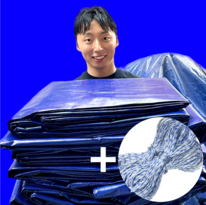 박사네 천막 방수 천막 원단 제작 대형 옥상 공사 바람막이, 1. 80g, 15m x 20m