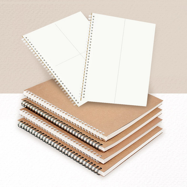 노트의달인 무제 크라프트 2 4분할 스프링수학연습장 4묶음, 2분할노트(2권)+4분할노트(2권)