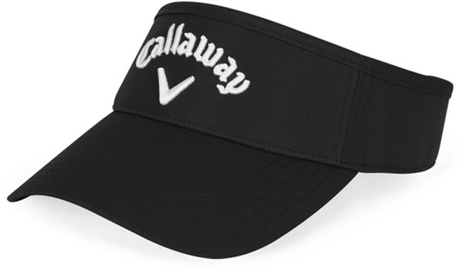 캘러웨이 2025 베이직 라이트 바이저 썬캡, 블랙, 1개